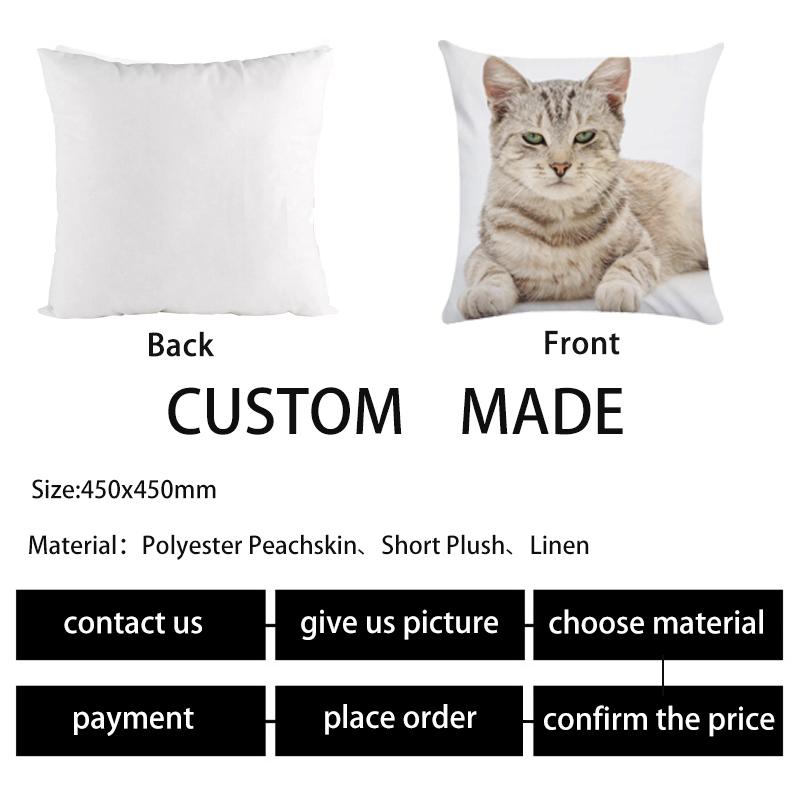 Sleeping Bubble Black Cat Animal Cushion Cover Cute Pet Cat Pillowcase Sofa Living Room Home Decor Pillowcase
