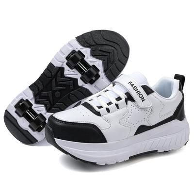 31-40 Boys Youth Roller Skates  Shoes Removable Flat Shoes Four Wheels Girls Roller Skates Sneakers for Women