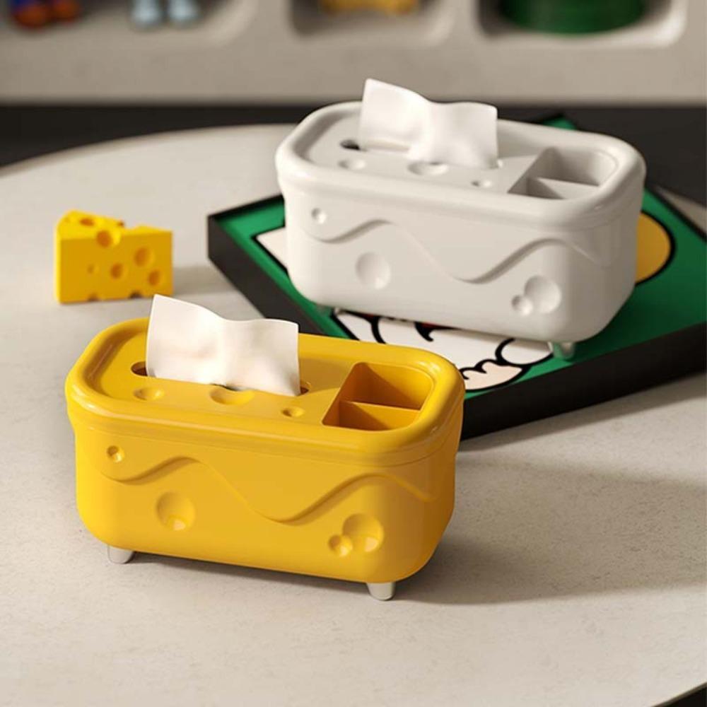 Stylish Cheese Tissue Box Kawaii Paper Storage Box Creative Tissue Holder  Bathroom