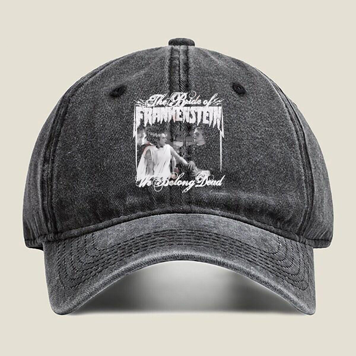 

Bride of Frankenstein Fashion Washed Baseball Cap Outdoor For Womens Unisex Female Beach Dad Hat Hip Hop One Size чёрный