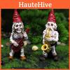 Halloween Skeleton Music Dwarf Resin Statue Handheld Guitar And Design Saxophone