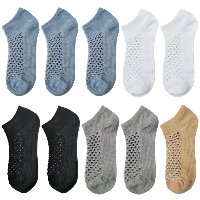 

1/10 пар мужских летних дышащих тонких носков сетчатые влагоотводящие хлопковые носки однотонные низкие носки-следки 10 PAIRS