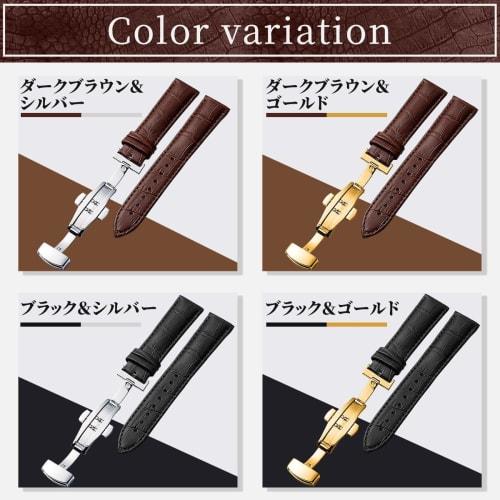 Bracelets de remplacement anddat, bracelets en cuir gaufré crocodile, 18mm, 20mm, 22mm, pour hommes (noir et or 20mm), extérieur, petit, rose, Casio Standard