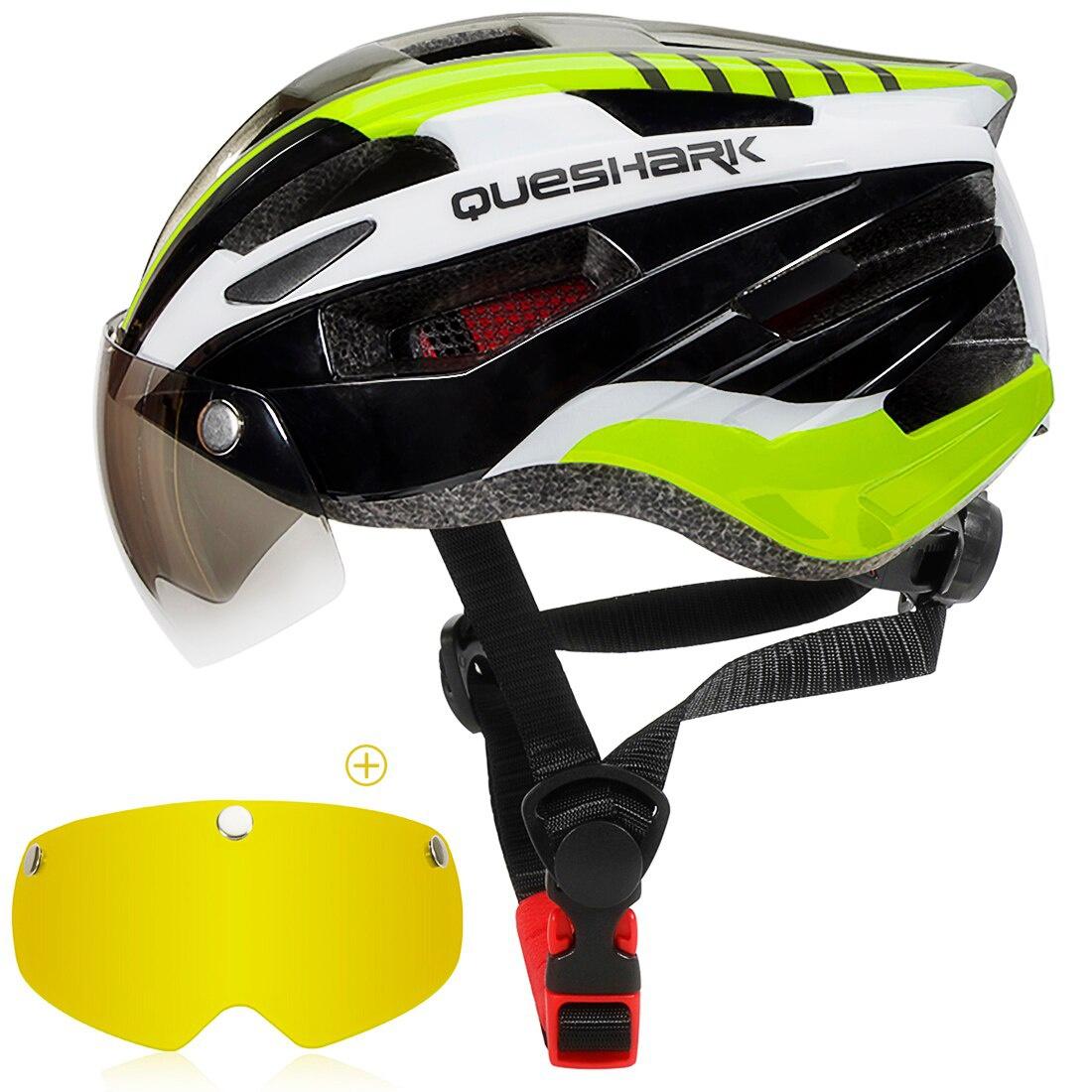 

Queshark окуляри велосипедний шолом MTB дорожній велосипед шолом велосипед безпеки шапка мотоцикл з знімним об єктивом