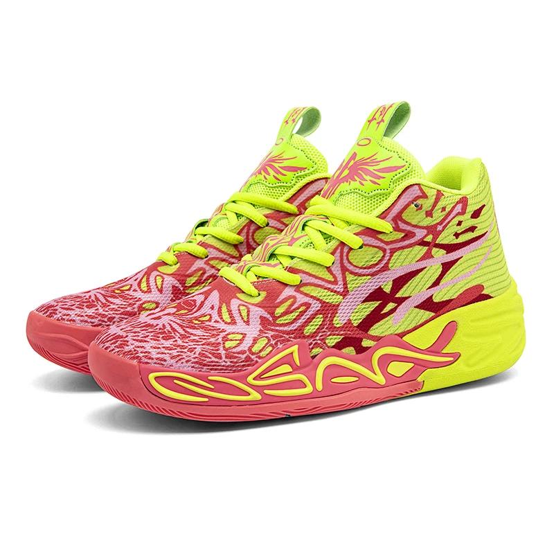 Mens Basketball Shoes Non-Slip Breathable Outdoor Sneakers Fashion Graffiti Sports Training Shoes for Running Walking