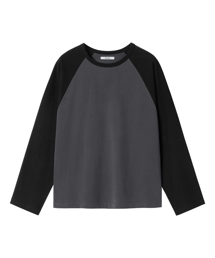 BRENSON Pitched Raglan Long Sleeve (Dark Grey/Black)