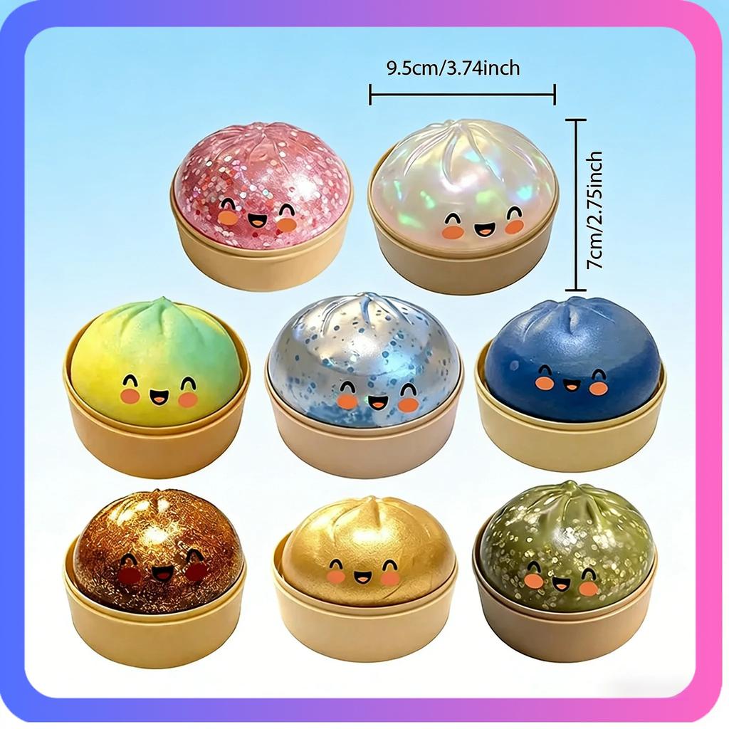 Simulation Flash Dumpling Druckball Langsame Rückfederung Weich Kneten Dekompression Baozi Modellierung Stressabbau Spielzeug Geburtstagsgeschenke