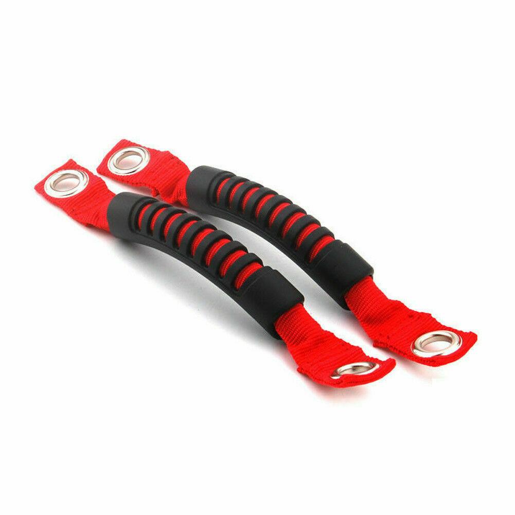 Bil Nylon Web Stropper Med Gummi Grep Innvendige Håndtak Dørhåndtak Passer For Jeep For Wrangler JK 2 Tommer-3 Tommer Polstret Håndtak