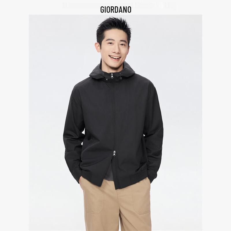 Giordano Men's Loose Fit Hooded Windbreaker Jacket