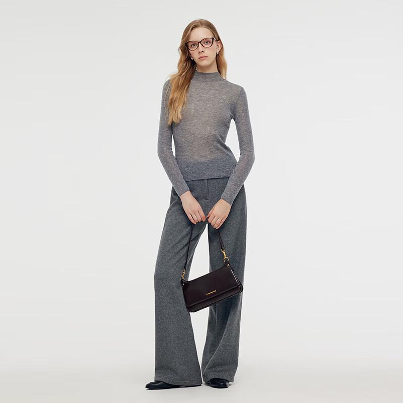 GOELIA Women's Winter Soluble Wool Semi-High Collar Sweater