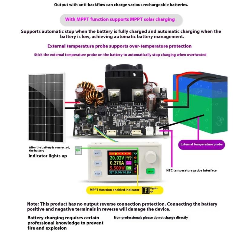 Upgrades Digital Controlled Power Supply 252W 7A Output Constant Electric Current Regulation for Charging Testing Lab