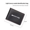Car Suede Driver License Holder ID Card Bag Tire Valve Cap For Mercedes Benz AMG W204 W205 W203 W211 W212 W213 W201 W210 W124