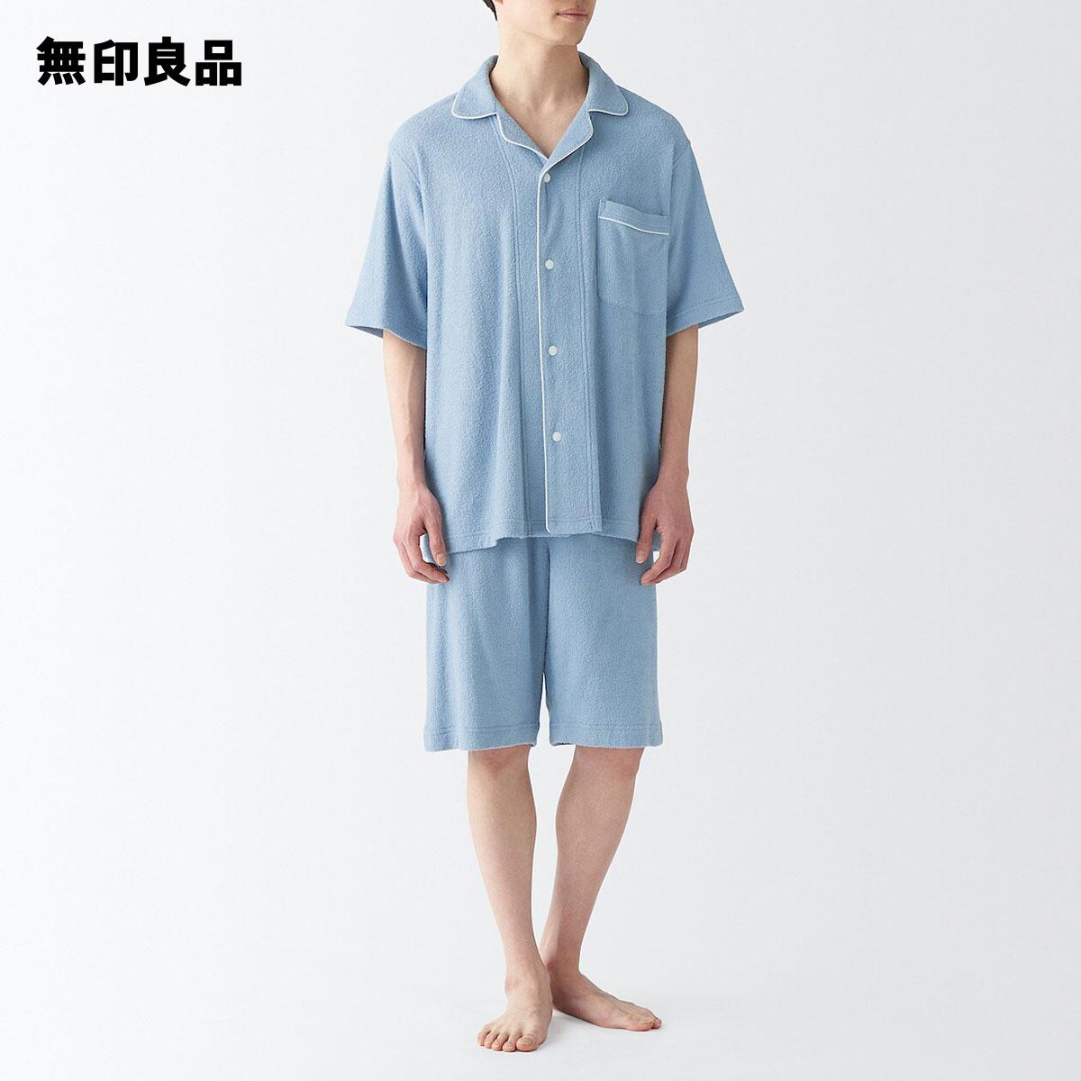 Gentleman Wear Towel Double-Sided Pile Short Sleeve PajamasMuji Official