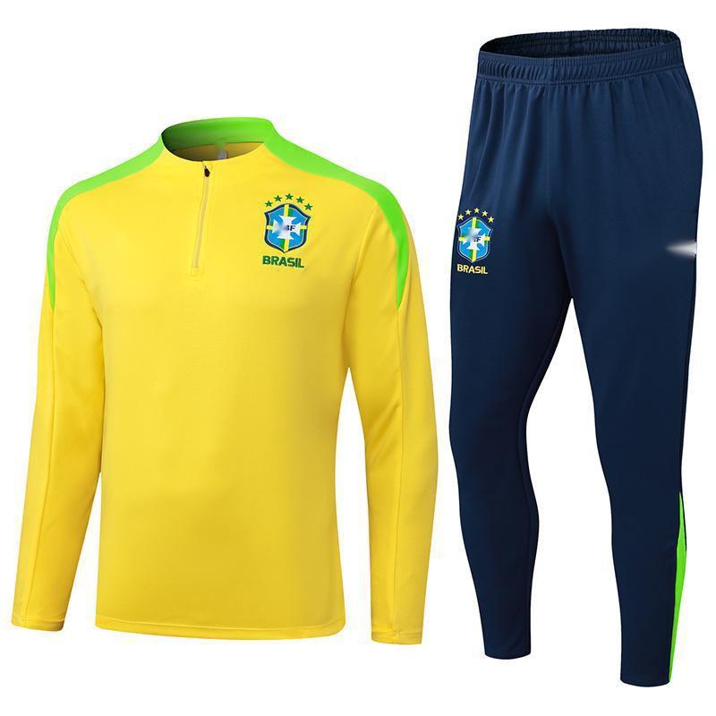 Brasilien Nationalmannschaft 2026-2027 Jubiläumsausgabe Langarm Fußball Trainingsshirt Herren Damen Jugend