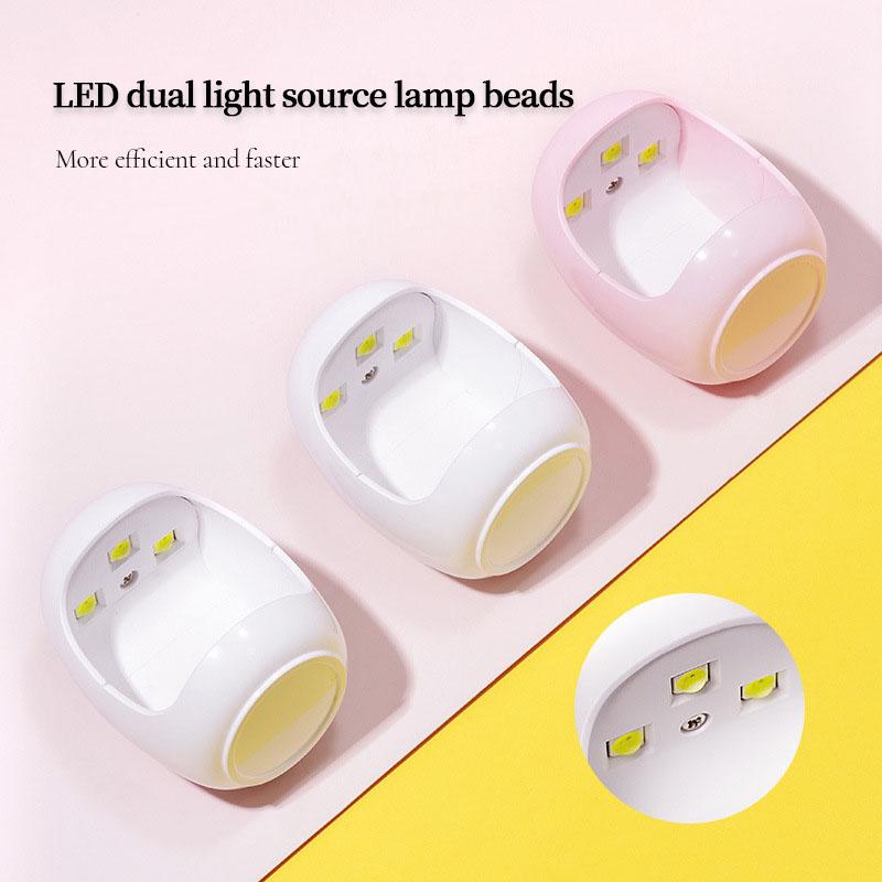 Nail Dryer Lamp USB UV LED 6W MINI Pink Egg Cat Designs Drying Timing Nail Light Fast Dry Curing Nail Manicure Machine For Gel