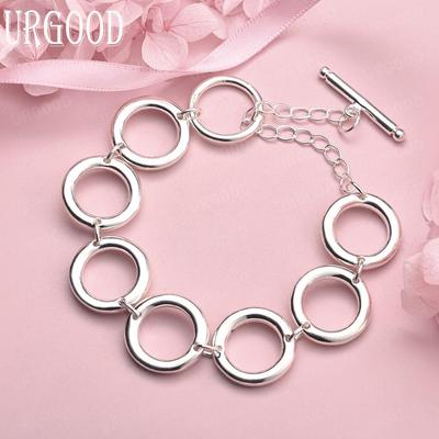 925 Sterling Silber Rund Armband Mode Hochzeit Schmuck