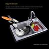 Deep 304 Stainless Steel Single Bowl Kitchen Sink with Hot/Cold Faucet