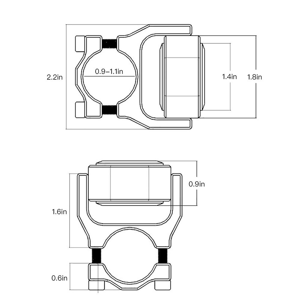 High Quality CNC Aluminum Alloy 4Color 22-28mm Adjustable Motorcycle Waterproof Luminous Handlebar Mount Clock