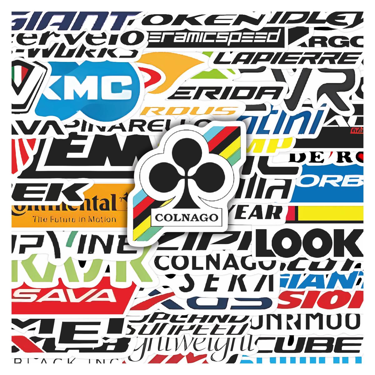 51-teiliges Mountainbike-Logo-Aufkleber-Set - Kreative Dekoration für Radsport-Enthusiasten blue
