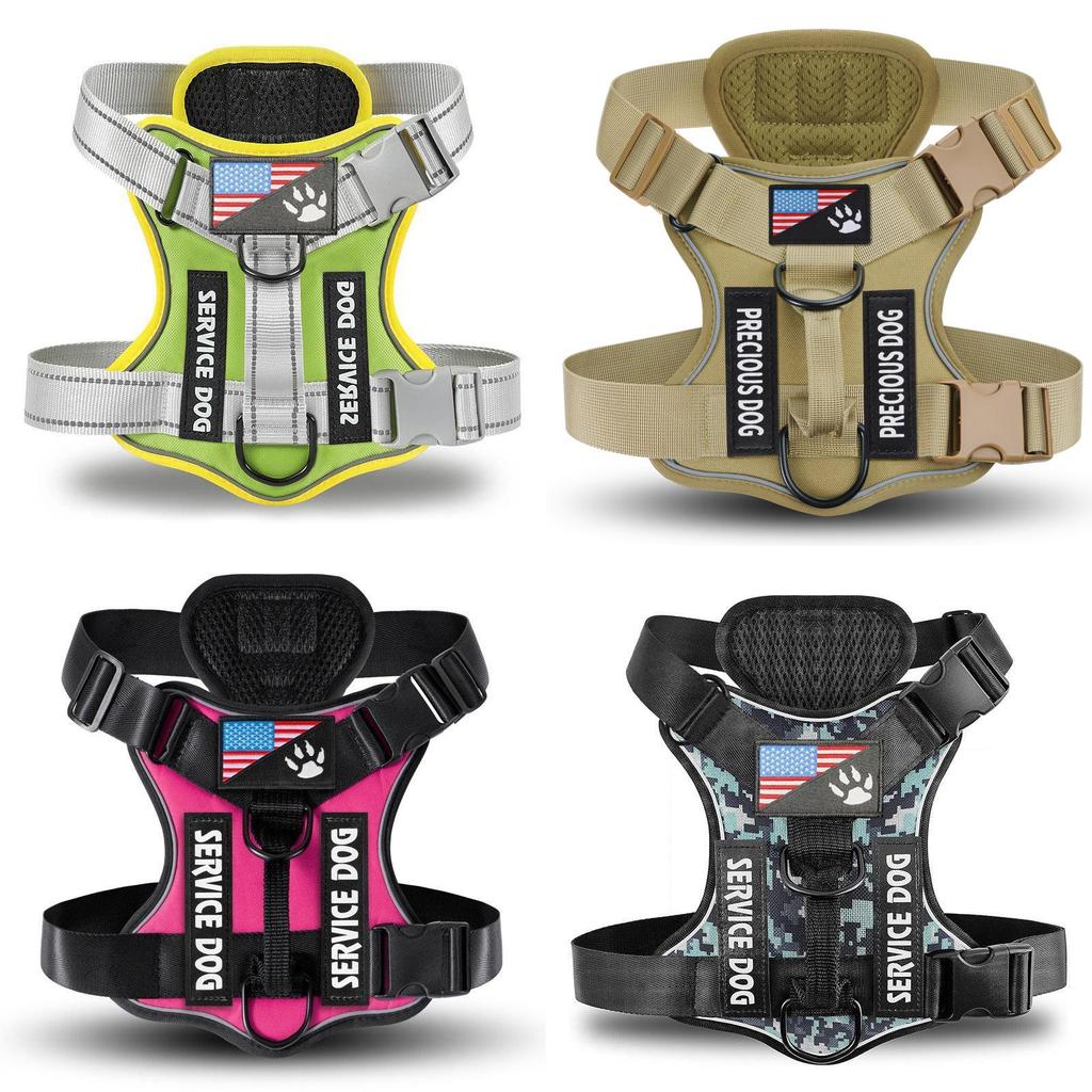 Dog Harness With Reflective Nylon Material And Adjustable Fit For Training And Walks