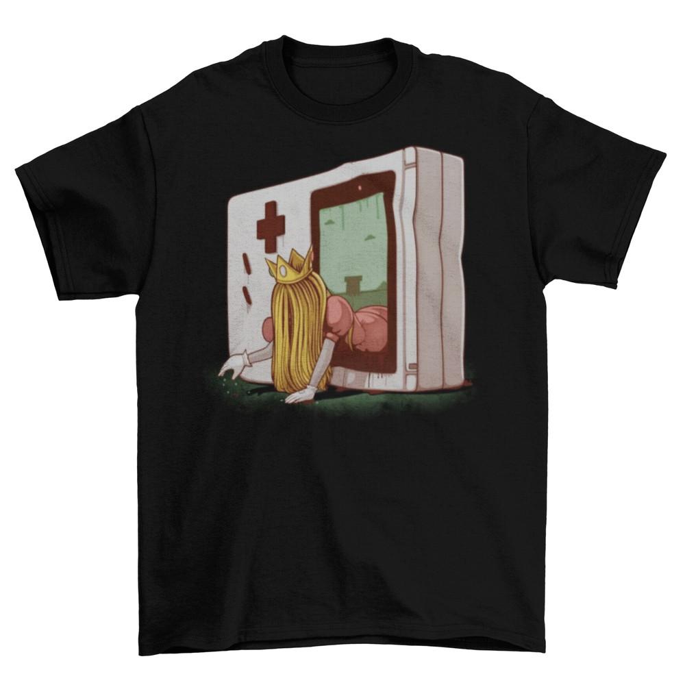 The Ring Peach Gameboy T-Shirt Unisex Funny Adult Nintendo Halloween Sizes New
