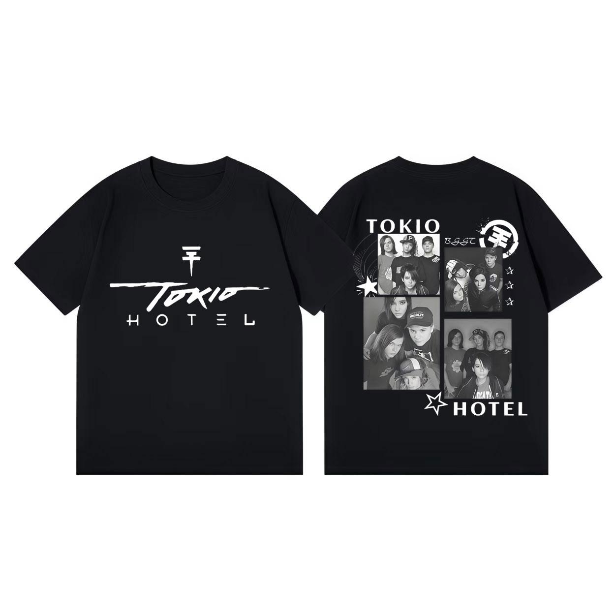 Rock Band Tokio Hotel Graphic T Shirts Unisex Women Fashion Vintage Short Sleeve Tshirts High Quality Cotton Oversized Tshirt XL