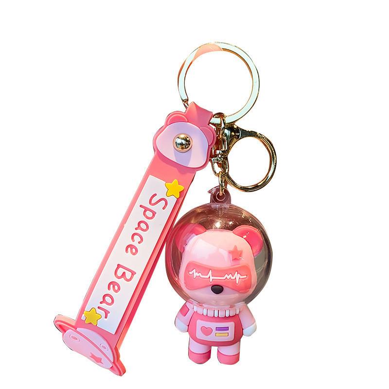 Adorable Cartoon Bear Keychain Colorful Lightning Bear Cute Bag Ornament