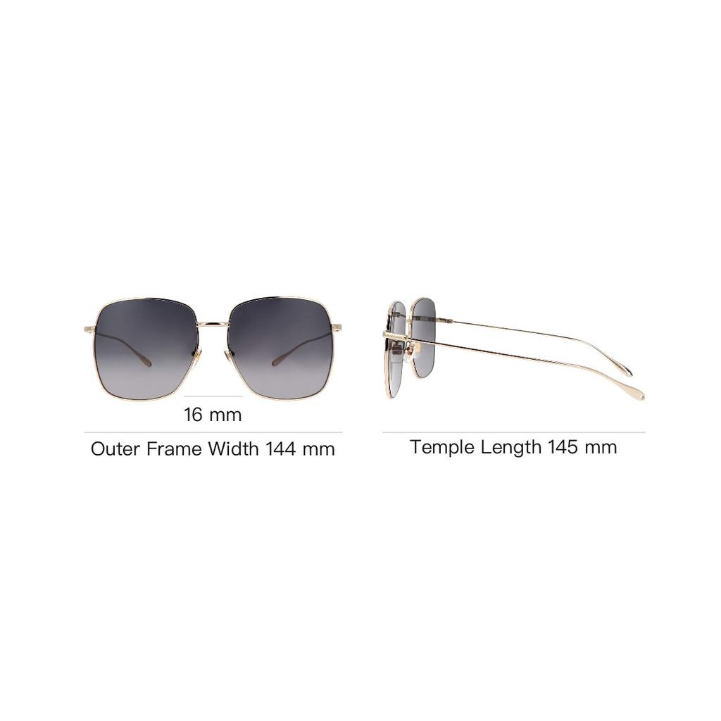 Gucci Fashion Metal Gradient Lens Sunglasses Gold Square Frame Square Sunglasses Women sunglasses GG1031S-001