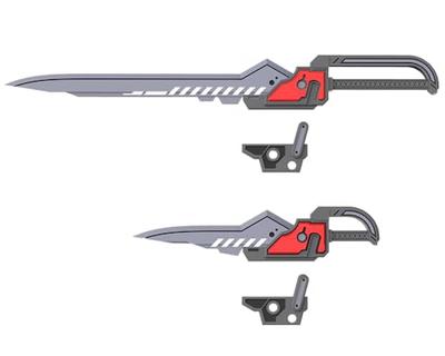 Kotobukiya M.S.G Modelovací podpůrné zboží Zbraňová jednotka 51 Sada přizpůsobitelných čepelí 01 Celková délka cca. 163mm Plastikový model v neměřítkovém provedení