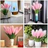 1pc 5 Heads Large Realistic Pink Artificial Foxtail Grass Plants, 31.5inch Tall with Pink Reed Flowers and Green Foliage Bushes - Indoor/Outdoor Use