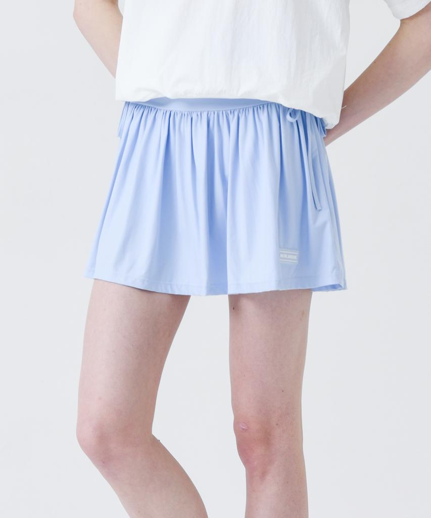Mongbirdy Golf Cool Air Spandex Ribbon Tie Skirt Blue