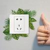 Removable Plants Flower Switch Sticker, Decorative Green Leaf Floral Bunny Light Socket Decal, DIY Art Murals for Kids Girls Bedroom Living Room