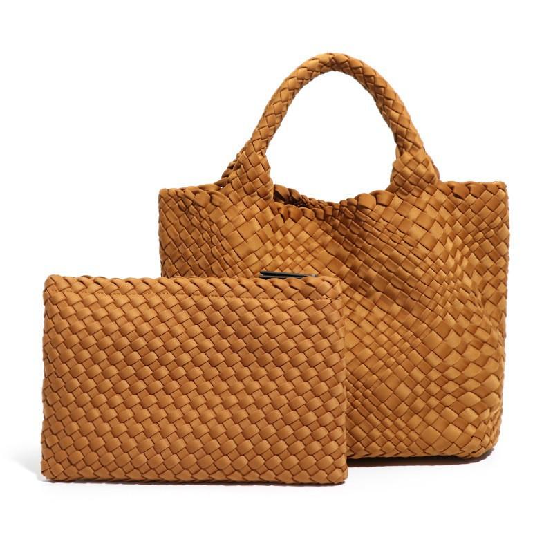 Casual Large-capacity Hand-woven Bag Retro Internet Celebrity Same Model Portable Tote Texture Fashionable Underarm