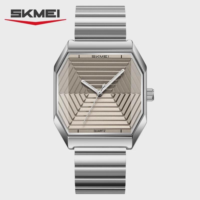 Fashion Quartz Watch Unique Design Stainless Steel Men's Wristwatches Business Watches for Men