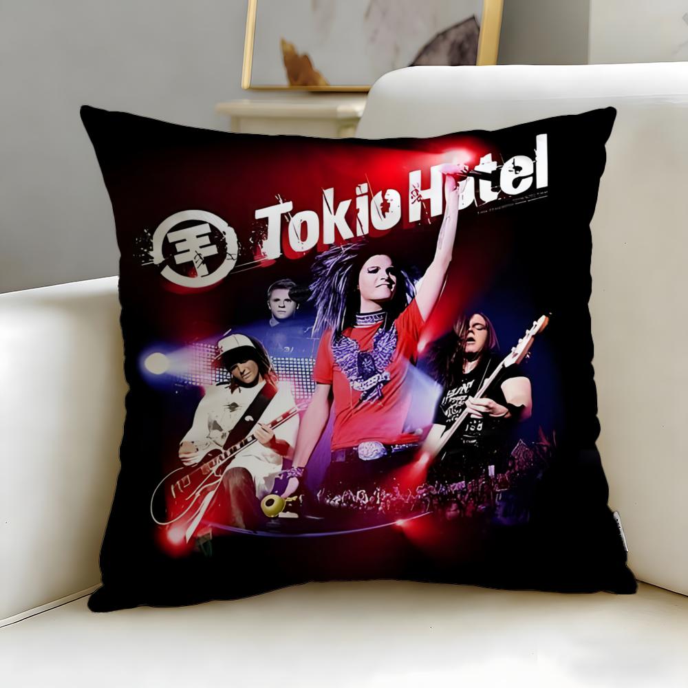 Classic Band Tokio Hotel Cushion Cover Soft EasyWash Pillow Case Versatile for Couch Bed Travel and Office