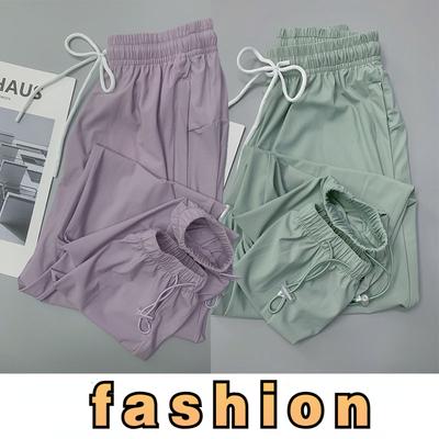 Kadın Yaz Açık Koşu Pantolonu için Nefes Alabilir Çabuk kuruyan Spor Pantolonları