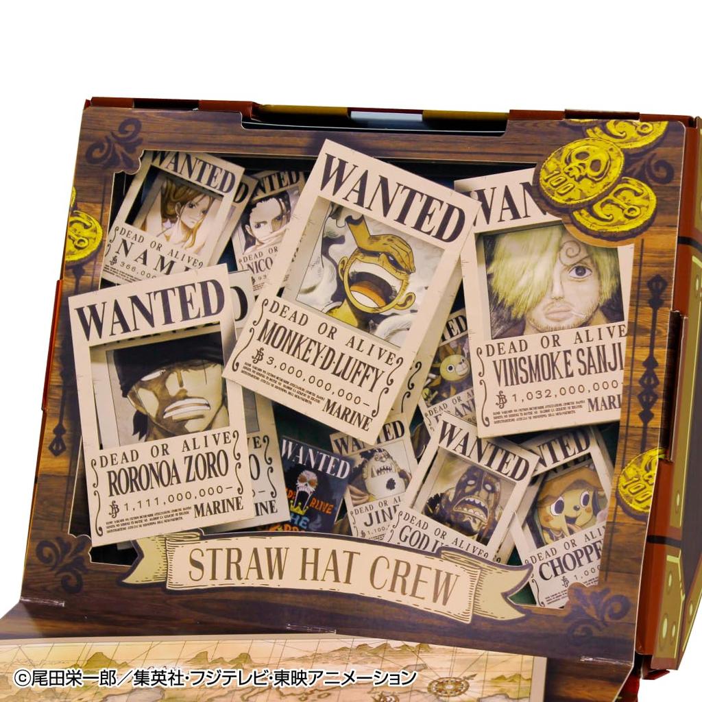 Giftule [Treasure Chest] One Piece Limited Edition Design (Wanted Poster) S Size Merchandise with Lock Straw Hat Pirates Anime Gift Limited Edition