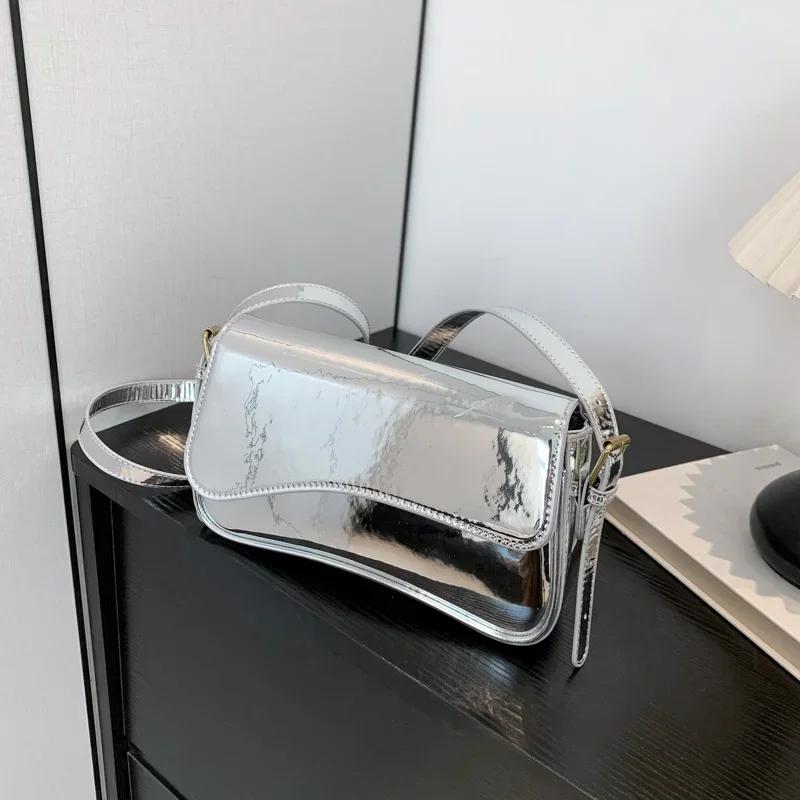 Bestselgende TPU Glidelås Ensfarget Allsidig Crossbody-veske Lett Luksuriøs Estetisk Skulderveske Myk Enkel Trendy Håndveske