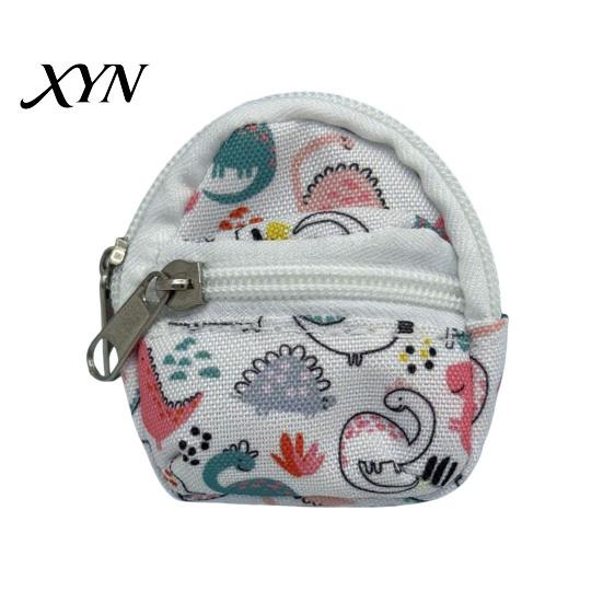 Compact Earphone Case Mini Backpack Coin Purse, Scratch Resistant Zippered Compartment Keychain Pouch Bag, Waterproof Oxford Cloth Decorative Bag