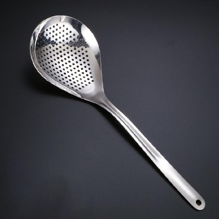 Household Dumplings Ladle Long Handle Pepper Colander Heavy Duty Food Strainer Spoon for Frying & Cooking