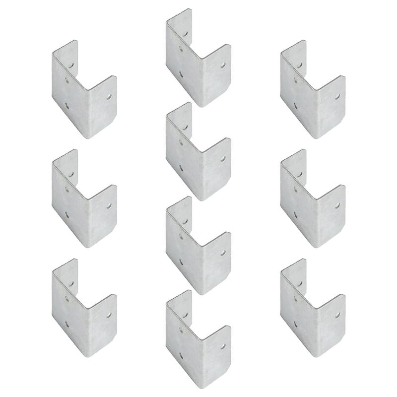 10Pcs Galvanized Steel Panel Clip   Secure Not  Corrosion multiple  Sized Windproof Fence Fasteners for Wooden Brick Posts