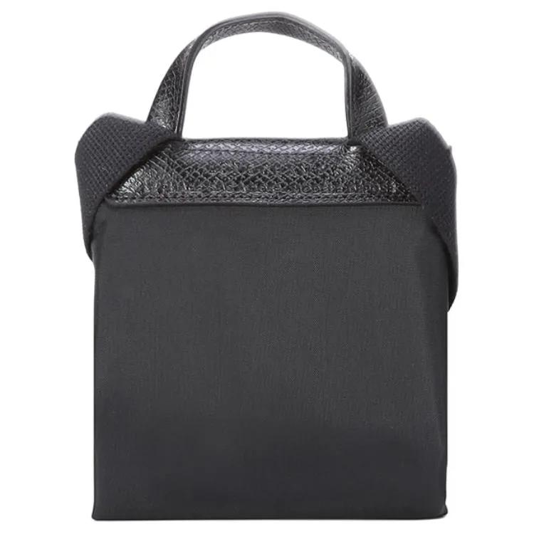 LONGCHAMP Le Pliage Green Recycled Canvas Leather Trim Backpack Women's Black (Unisex) Backpacks 1699919001