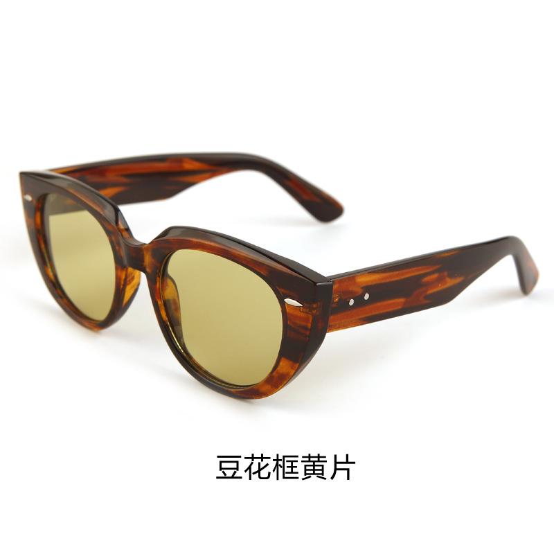 Cat's eye model women's sunscreen sunglasses trendy cool men driving UV protection sunglasses export