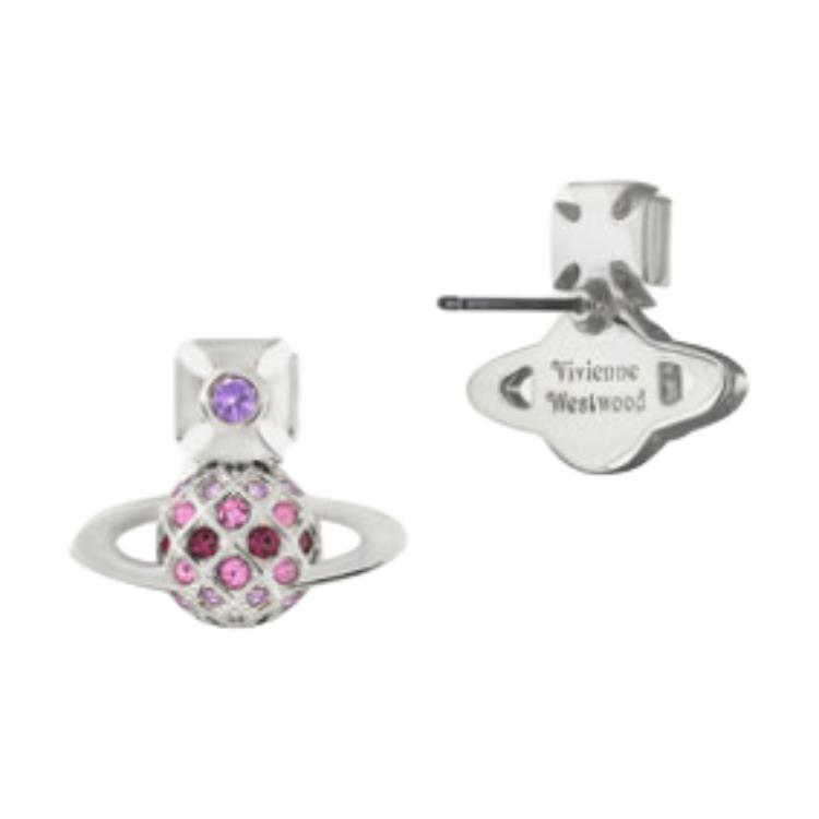 VIVIENNE WESTWOOD Saturn Shaped Brass Earrings Women Earrings Silver 6201034O-02P457