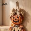 Halloween Party Front Door Sign Stacked Pumpkin Hanger, Vintage Jack?O?Lantern Wall Hanging Ornament, Rustic Decor Fall Harvest for Porch