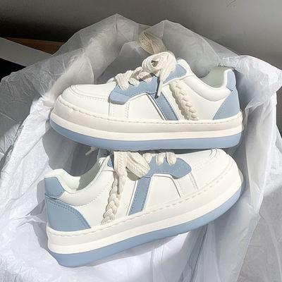 Kleine Witte Schoenen Kinderen Herfst Nieuw Ins Trendy Dikgezoolde Veelzijdige Student Casual Board Schoenen