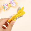 2pcs/set Glitter Back To School Hair Bows Clip for Girls School Bus Hairpins Sweet Doughnut Barrettes Headwear Hair Acesssories