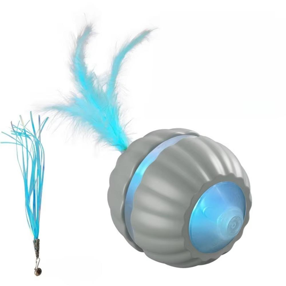 Soft Light Automatic Rolling Ball 2 Tails Smart Cat Teasing Balls  Interactive Play