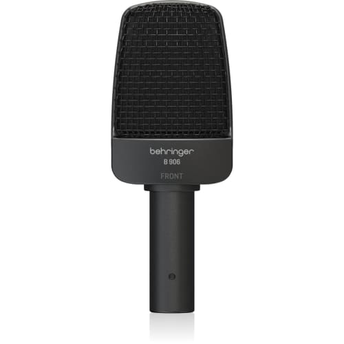 Behringer B 906 Dynamic Microphone, Supercardioid Polar Pattern, Switchable Low Cut/Flat/High Boost, Carrying Case, and Mic Stand Adapter Included, Bl