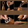 1/2 wooden salt and pepper grinder sets with ceramic core and storage rack-adjustable manual spice grinder, suitable for barbecu